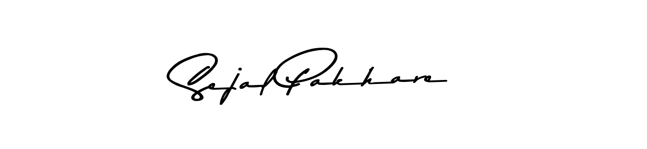 How to make Sejal Pakhare name signature. Use Asem Kandis PERSONAL USE style for creating short signs online. This is the latest handwritten sign. Sejal Pakhare signature style 9 images and pictures png