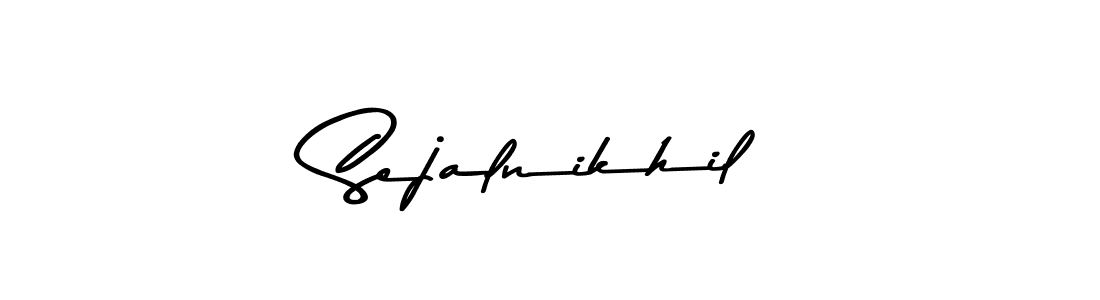 Design your own signature with our free online signature maker. With this signature software, you can create a handwritten (Asem Kandis PERSONAL USE) signature for name Sejalnikhil. Sejalnikhil signature style 9 images and pictures png