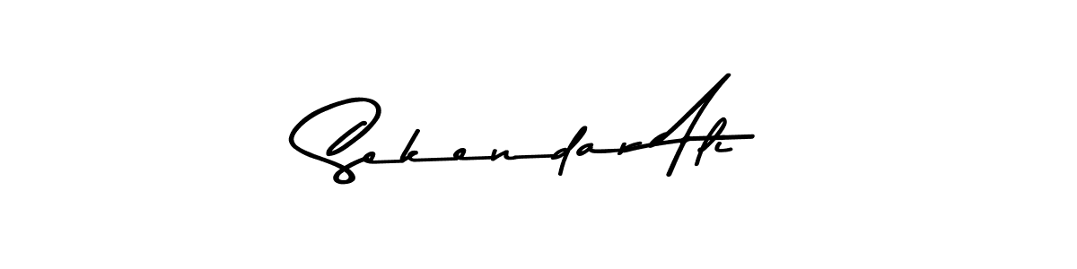 Create a beautiful signature design for name Sekendar Ali. With this signature (Asem Kandis PERSONAL USE) fonts, you can make a handwritten signature for free. Sekendar Ali signature style 9 images and pictures png