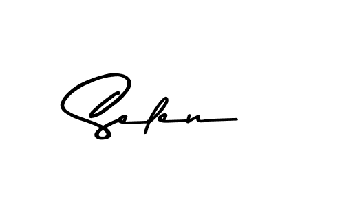 Create a beautiful signature design for name Selen. With this signature (Asem Kandis PERSONAL USE) fonts, you can make a handwritten signature for free. Selen signature style 9 images and pictures png