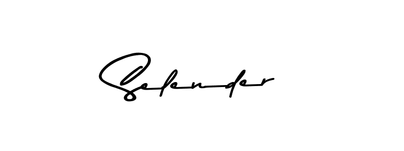 Create a beautiful signature design for name Selender. With this signature (Asem Kandis PERSONAL USE) fonts, you can make a handwritten signature for free. Selender signature style 9 images and pictures png