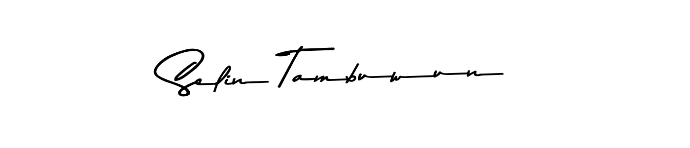 Create a beautiful signature design for name Selin Tambuwun. With this signature (Asem Kandis PERSONAL USE) fonts, you can make a handwritten signature for free. Selin Tambuwun signature style 9 images and pictures png