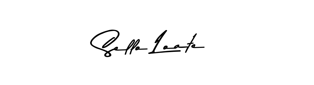 How to make Sello Loate name signature. Use Asem Kandis PERSONAL USE style for creating short signs online. This is the latest handwritten sign. Sello Loate signature style 9 images and pictures png