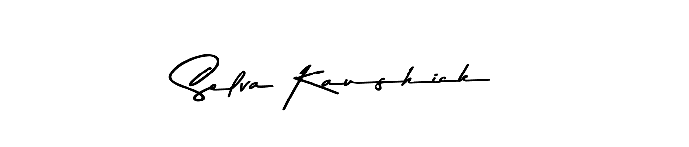Create a beautiful signature design for name Selva Kaushick. With this signature (Asem Kandis PERSONAL USE) fonts, you can make a handwritten signature for free. Selva Kaushick signature style 9 images and pictures png