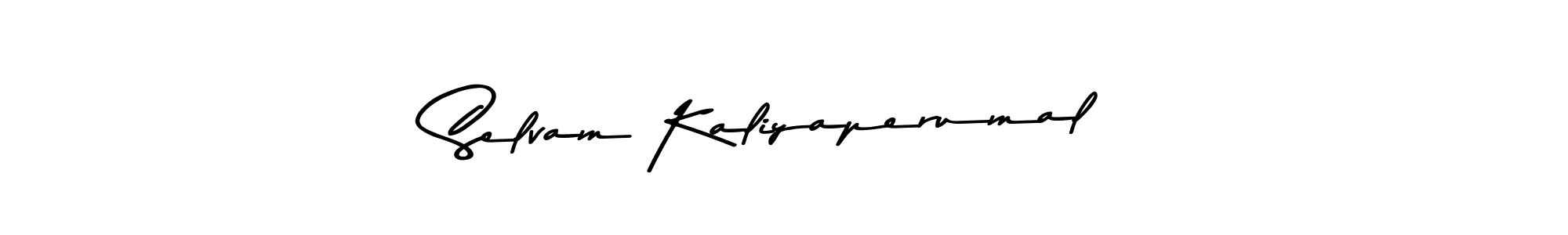 Create a beautiful signature design for name Selvam Kaliyaperumal. With this signature (Asem Kandis PERSONAL USE) fonts, you can make a handwritten signature for free. Selvam Kaliyaperumal signature style 9 images and pictures png