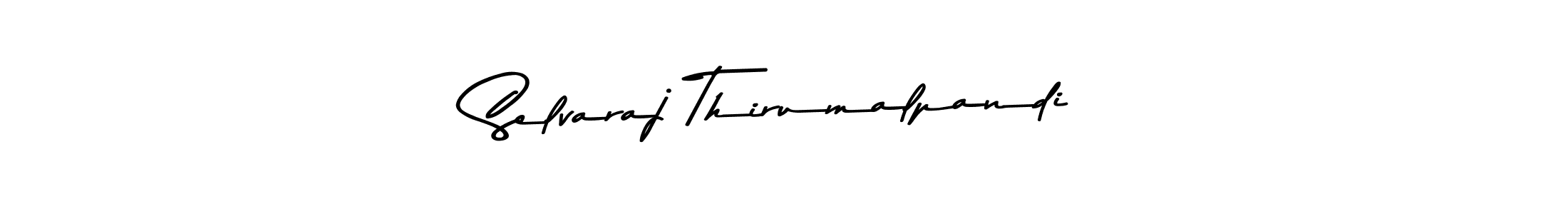 The best way (Asem Kandis PERSONAL USE) to make a short signature is to pick only two or three words in your name. The name Selvaraj Thirumalpandi include a total of six letters. For converting this name. Selvaraj Thirumalpandi signature style 9 images and pictures png