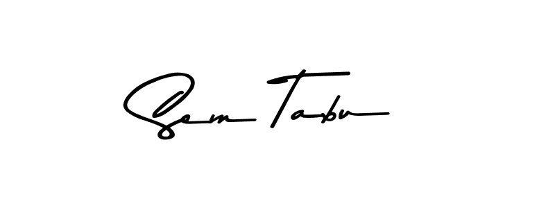 How to make Sem Tabu name signature. Use Asem Kandis PERSONAL USE style for creating short signs online. This is the latest handwritten sign. Sem Tabu signature style 9 images and pictures png