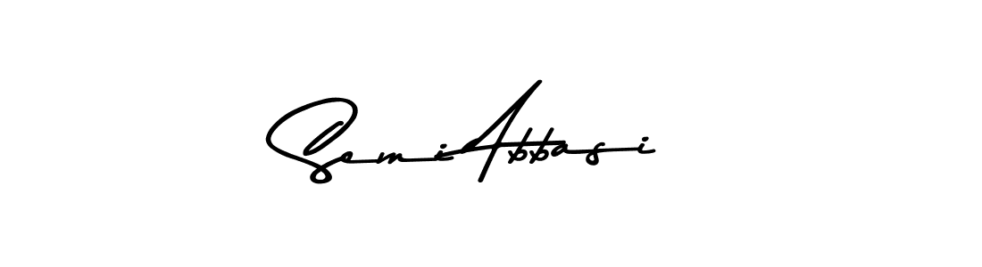 How to make Semi Abbasi name signature. Use Asem Kandis PERSONAL USE style for creating short signs online. This is the latest handwritten sign. Semi Abbasi signature style 9 images and pictures png