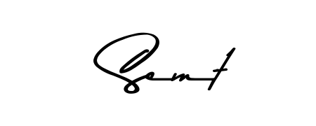 A modern signature idea for name Semt using Asem Kandis PERSONAL USE font. Clean strokes and elegant curves make it stand out instantly. Semt signature style 9 images and pictures png