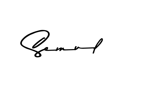 Make a beautiful signature design for name Semul. Use this online signature maker to create a handwritten signature for free. Semul signature style 9 images and pictures png