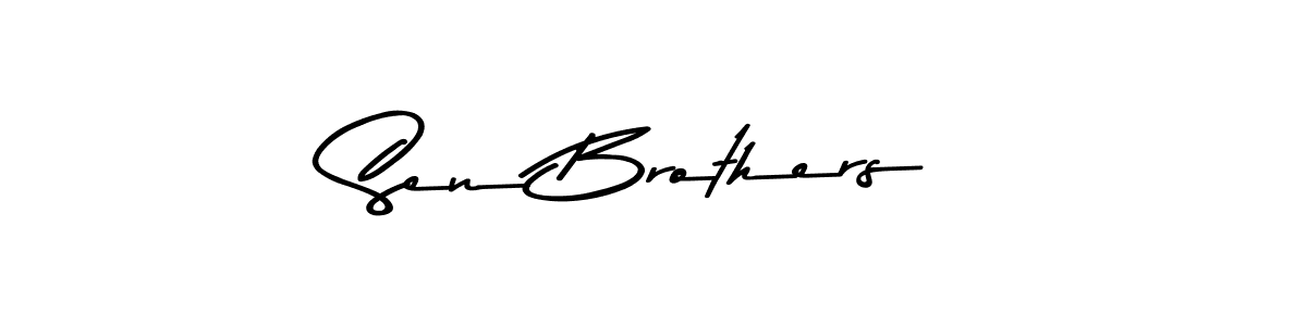 How to make Sen Brothers name signature. Use Asem Kandis PERSONAL USE style for creating short signs online. This is the latest handwritten sign. Sen Brothers signature style 9 images and pictures png