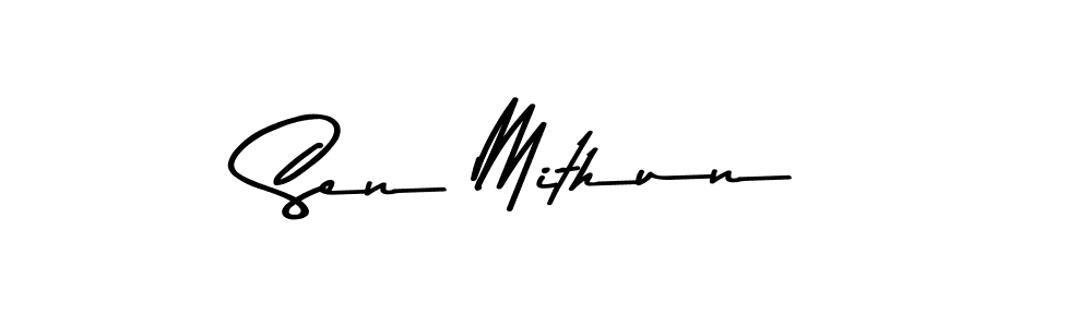 You should practise on your own different ways (Asem Kandis PERSONAL USE) to write your name (Sen Mithun) in signature. don't let someone else do it for you. Sen Mithun signature style 9 images and pictures png