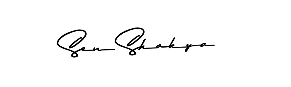 Make a beautiful signature design for name Sen Shakya. With this signature (Asem Kandis PERSONAL USE) style, you can create a handwritten signature for free. Sen Shakya signature style 9 images and pictures png