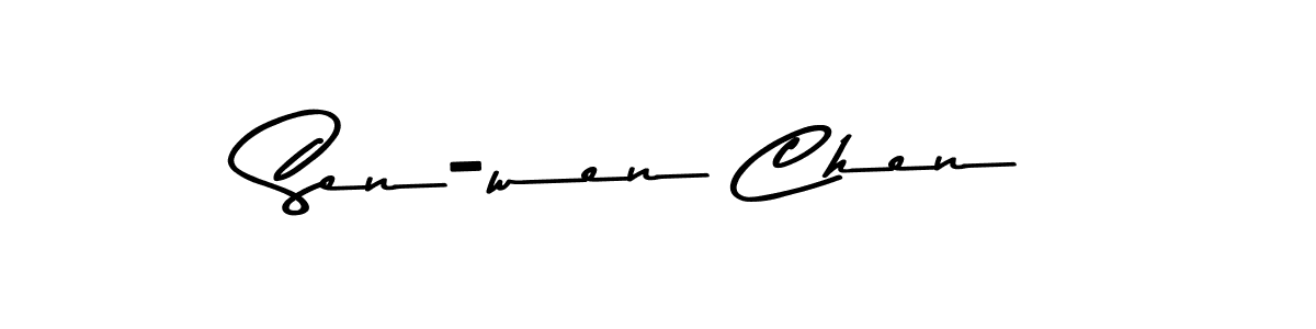 You should practise on your own different ways (Asem Kandis PERSONAL USE) to write your name (Sen-wen Chen) in signature. don't let someone else do it for you. Sen-wen Chen signature style 9 images and pictures png