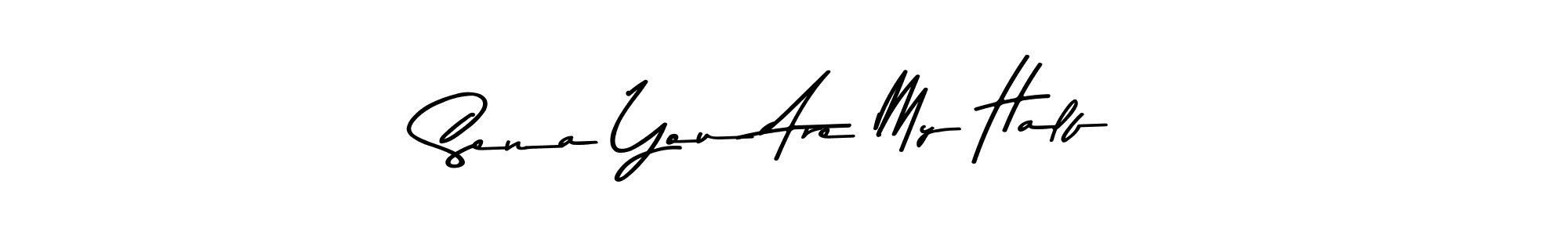 See photos of Sena You Are My Half official signature by Spectra . Check more albums & portfolios. Read reviews & check more about Asem Kandis PERSONAL USE font. Sena You Are My Half signature style 9 images and pictures png