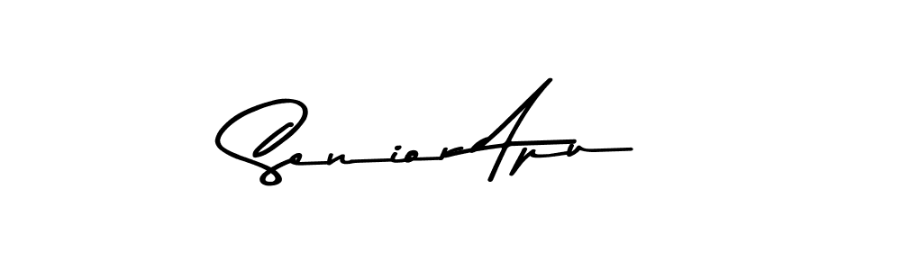 Make a beautiful signature design for name Senior Apu. With this signature (Asem Kandis PERSONAL USE) style, you can create a handwritten signature for free. Senior Apu signature style 9 images and pictures png