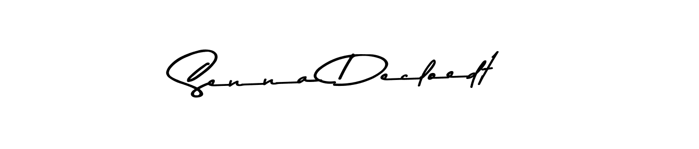 How to make Senna Decloedt name signature. Use Asem Kandis PERSONAL USE style for creating short signs online. This is the latest handwritten sign. Senna Decloedt signature style 9 images and pictures png