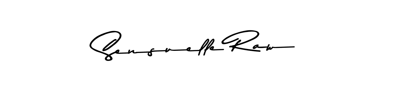 Create a beautiful signature design for name Sensuelle Raw. With this signature (Asem Kandis PERSONAL USE) fonts, you can make a handwritten signature for free. Sensuelle Raw signature style 9 images and pictures png