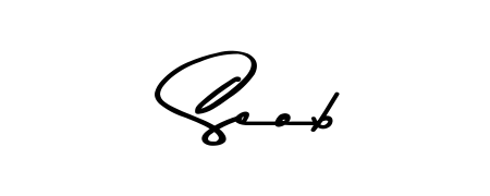 Achieve flawless digital penmanship with Seob name in Asem Kandis PERSONAL USE font. The perfect tool for creating online signatures. Seob signature style 9 images and pictures png
