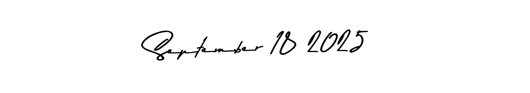 The best way (Asem Kandis PERSONAL USE) to make a short signature is to pick only two or three words in your name. The name September 18 2025 include a total of six letters. For converting this name. September 18 2025 signature style 9 images and pictures png