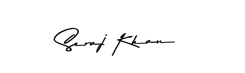 Create a beautiful signature design for name Seraj Khan. With this signature (Asem Kandis PERSONAL USE) fonts, you can make a handwritten signature for free. Seraj Khan signature style 9 images and pictures png