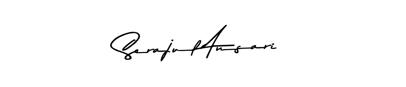 Use a signature maker to create a handwritten signature online. With this signature software, you can design (Asem Kandis PERSONAL USE) your own signature for name Serajul Ansari. Serajul Ansari signature style 9 images and pictures png