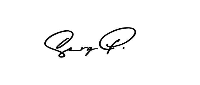 How to make Serg P. name signature. Use Asem Kandis PERSONAL USE style for creating short signs online. This is the latest handwritten sign. Serg P. signature style 9 images and pictures png