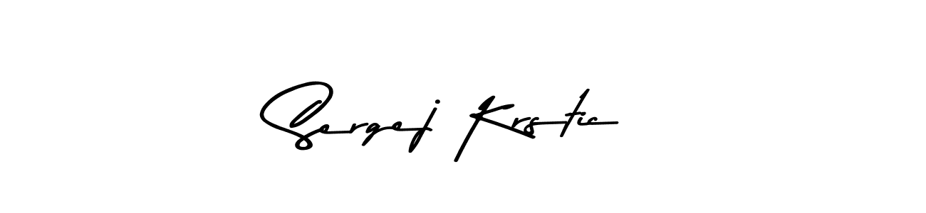 Asem Kandis PERSONAL USE is a professional signature style that is perfect for those who want to add a touch of class to their signature. It is also a great choice for those who want to make their signature more unique. Get Sergej Krstic name to fancy signature for free. Sergej Krstic signature style 9 images and pictures png