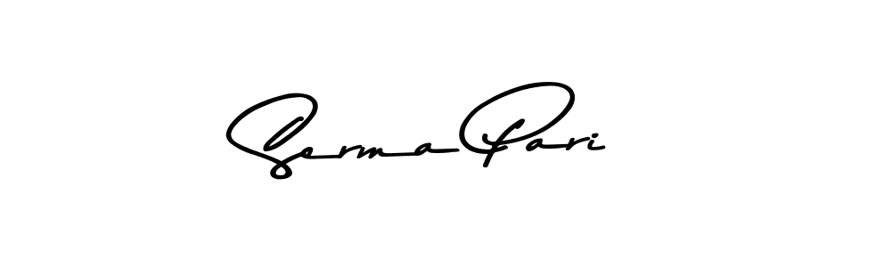 Use a signature maker to create a handwritten signature online. With this signature software, you can design (Asem Kandis PERSONAL USE) your own signature for name Serma Pari. Serma Pari signature style 9 images and pictures png