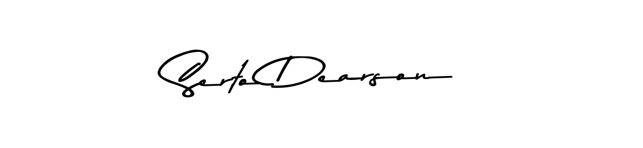 The best way (Asem Kandis PERSONAL USE) to make a short signature is to pick only two or three words in your name. The name Serto Dearson include a total of six letters. For converting this name. Serto Dearson signature style 9 images and pictures png