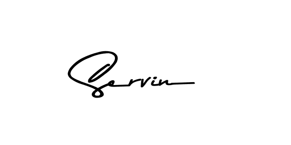 Use a signature maker to create a handwritten signature online. With this signature software, you can design (Asem Kandis PERSONAL USE) your own signature for name Servin. Servin signature style 9 images and pictures png