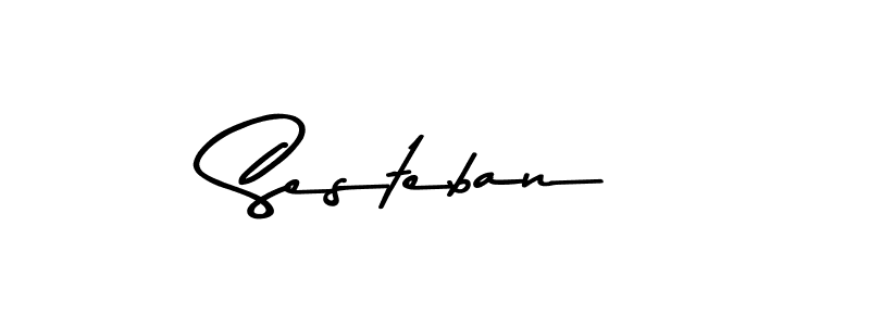 How to make Sesteban name signature. Use Asem Kandis PERSONAL USE style for creating short signs online. This is the latest handwritten sign. Sesteban signature style 9 images and pictures png