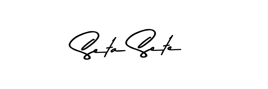 Create a beautiful signature design for name Seta Sete. With this signature (Asem Kandis PERSONAL USE) fonts, you can make a handwritten signature for free. Seta Sete signature style 9 images and pictures png