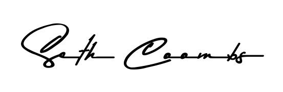 The Asem Kandis PERSONAL USE font gives name Seth Coombs a signature that looks effortless yet distinguished. Download high-res PNG instantly. Seth Coombs signature style 9 images and pictures png