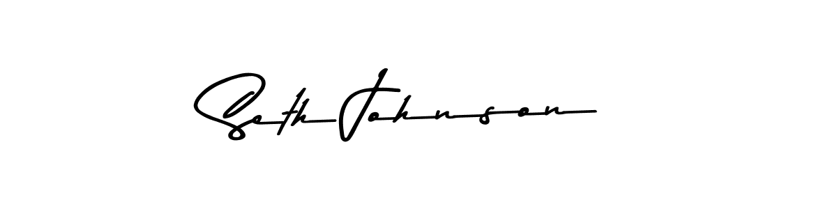 How to make Seth Johnson name signature. Use Asem Kandis PERSONAL USE style for creating short signs online. This is the latest handwritten sign. Seth Johnson signature style 9 images and pictures png