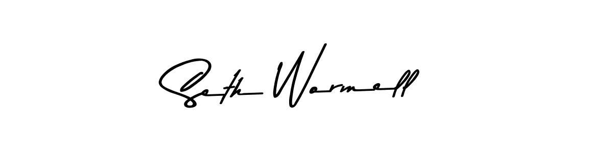 How to make Seth Wormell name signature. Use Asem Kandis PERSONAL USE style for creating short signs online. This is the latest handwritten sign. Seth Wormell signature style 9 images and pictures png