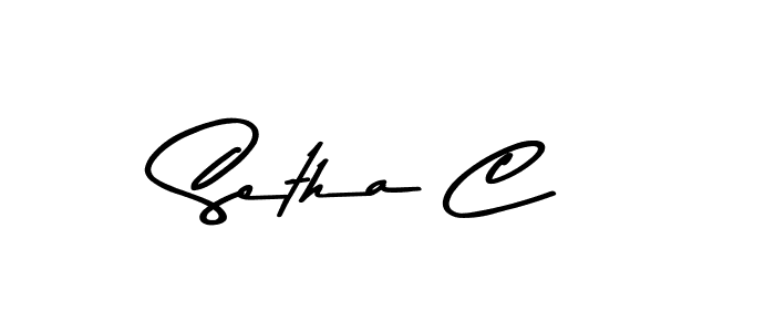 How to make Setha C signature? Asem Kandis PERSONAL USE is a professional autograph style. Create handwritten signature for Setha C name. Setha C signature style 9 images and pictures png