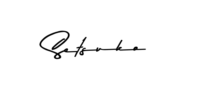 Make a beautiful signature design for name Setsuko. With this signature (Asem Kandis PERSONAL USE) style, you can create a handwritten signature for free. Setsuko signature style 9 images and pictures png