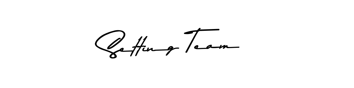 Design your own signature with our free online signature maker. With this signature software, you can create a handwritten (Asem Kandis PERSONAL USE) signature for name Setting Team. Setting Team signature style 9 images and pictures png