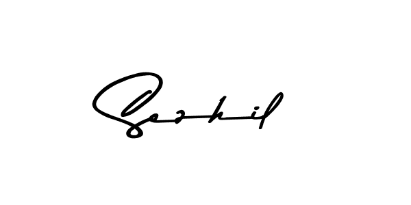 How to make Sezhil name signature. Use Asem Kandis PERSONAL USE style for creating short signs online. This is the latest handwritten sign. Sezhil signature style 9 images and pictures png