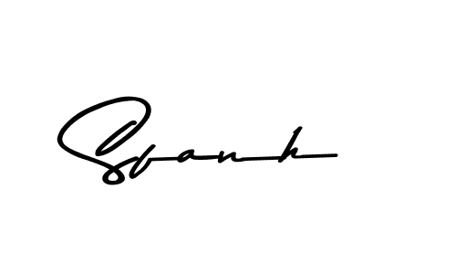 Make a beautiful signature design for name Sfanh. With this signature (Asem Kandis PERSONAL USE) style, you can create a handwritten signature for free. Sfanh signature style 9 images and pictures png