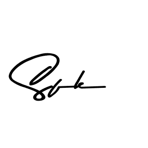 Create a beautiful signature design for name Sfk. With this signature (Asem Kandis PERSONAL USE) fonts, you can make a handwritten signature for free. Sfk signature style 9 images and pictures png