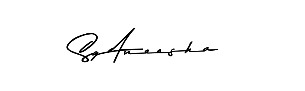 How to make Sg Aneesha name signature. Use Asem Kandis PERSONAL USE style for creating short signs online. This is the latest handwritten sign. Sg Aneesha signature style 9 images and pictures png