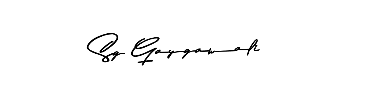 Also You can easily find your signature by using the search form. We will create Sg Gaygawali name handwritten signature images for you free of cost using Asem Kandis PERSONAL USE sign style. Sg Gaygawali signature style 9 images and pictures png