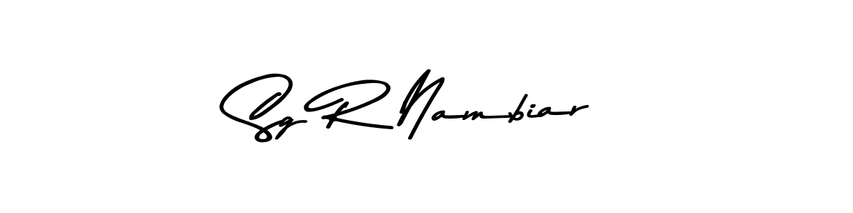 Make a beautiful signature design for name Sg R Nambiar. Use this online signature maker to create a handwritten signature for free. Sg R Nambiar signature style 9 images and pictures png