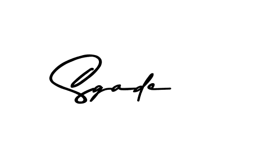 Make a beautiful signature design for name Sgade. With this signature (Asem Kandis PERSONAL USE) style, you can create a handwritten signature for free. Sgade signature style 9 images and pictures png