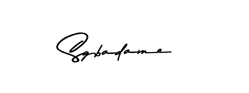 Also You can easily find your signature by using the search form. We will create Sgbadame name handwritten signature images for you free of cost using Asem Kandis PERSONAL USE sign style. Sgbadame signature style 9 images and pictures png