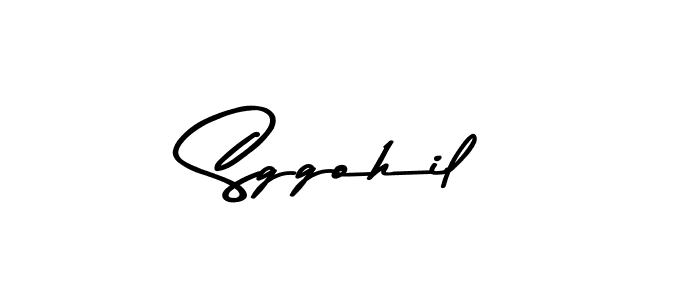 Design your own signature with our free online signature maker. With this signature software, you can create a handwritten (Asem Kandis PERSONAL USE) signature for name Sggohil. Sggohil signature style 9 images and pictures png