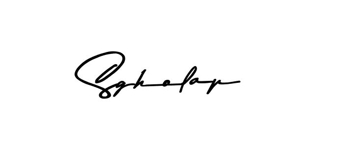 How to make Sgholap name signature. Use Asem Kandis PERSONAL USE style for creating short signs online. This is the latest handwritten sign. Sgholap signature style 9 images and pictures png
