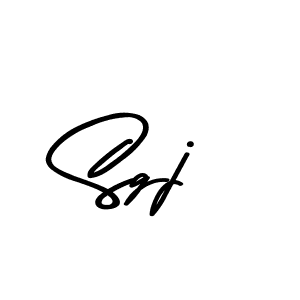 Create a beautiful signature design for name Sgj. With this signature (Asem Kandis PERSONAL USE) fonts, you can make a handwritten signature for free. Sgj signature style 9 images and pictures png